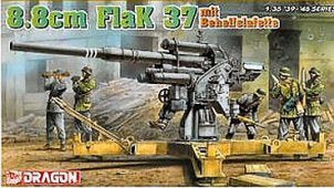 Dragon 1:35 88mm FlaK 37 mit Behelfslafette