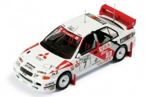 "Pre owned" IXO 1:43 Mitsubishi Lancer EVO III Rally 1000 Lakes 1996