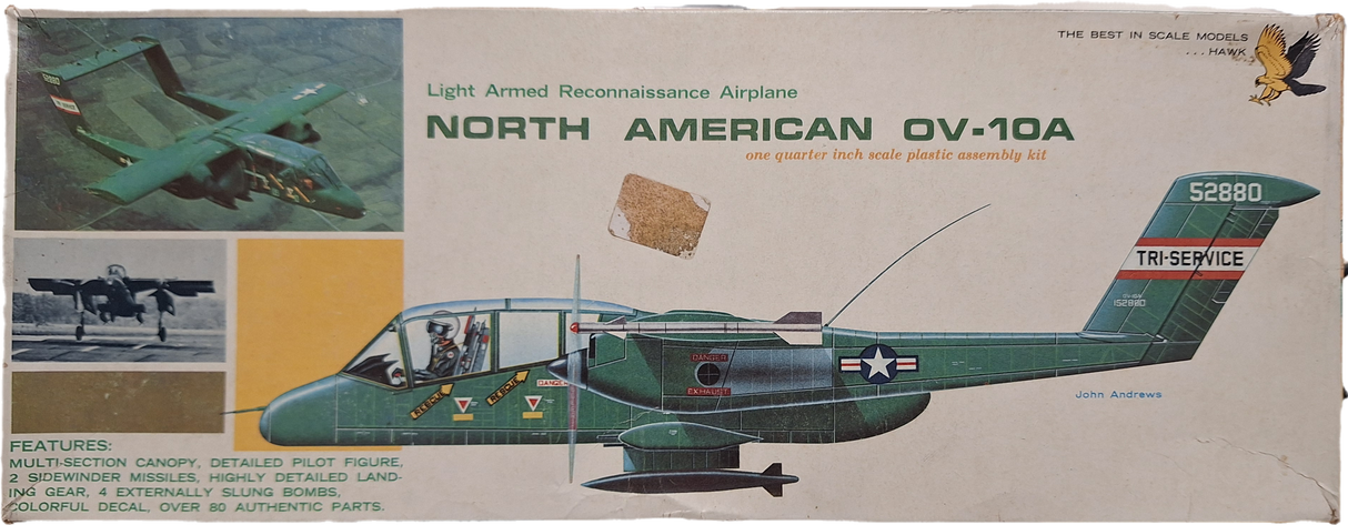 *Vintage, Aged Decals, Unsealed* Hawk 1:48 OV-10A (LW)