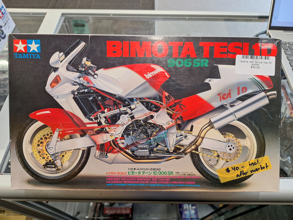 *Pre-Owned, Aged Decals* Tamiya 1:12 '91 Bimota Tesi 1D 906SR w/Extras