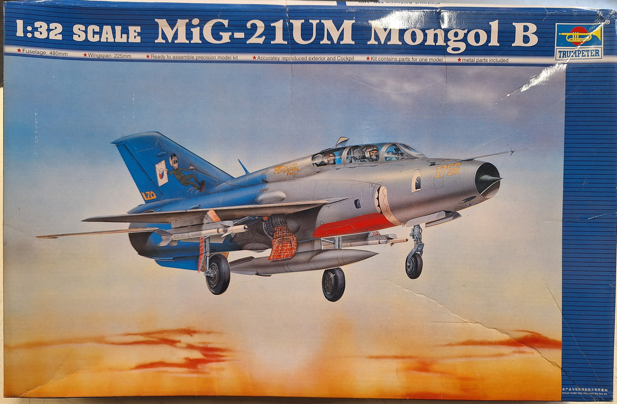 *Resin Extras, Unsealed, Damage* Trumpeter 1:32 MiG-21UM Mongol B (LW)