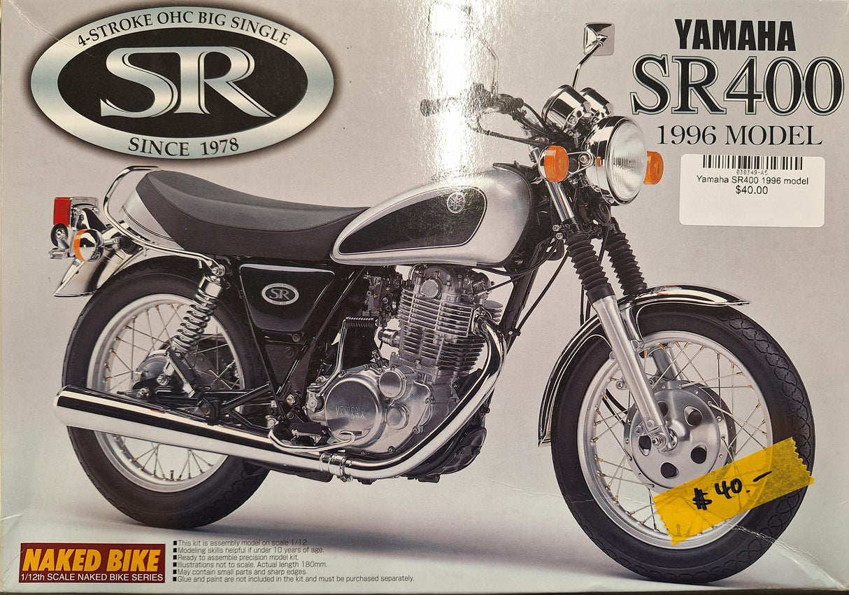 *Pre-Owned, Aged Decals* Aoshima 1:12 Yamaha SR400 1996
