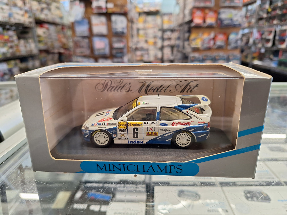 "Pre owned" Minichamps 1:43 1994 Ford Escort Cosworth Rallye Monet Carlo Winner