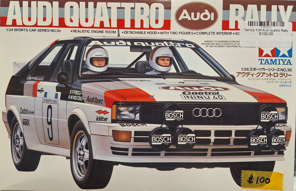 *Pre-Owned, Aged Decals* Tamiya 1:24 Audi Quattro Rally