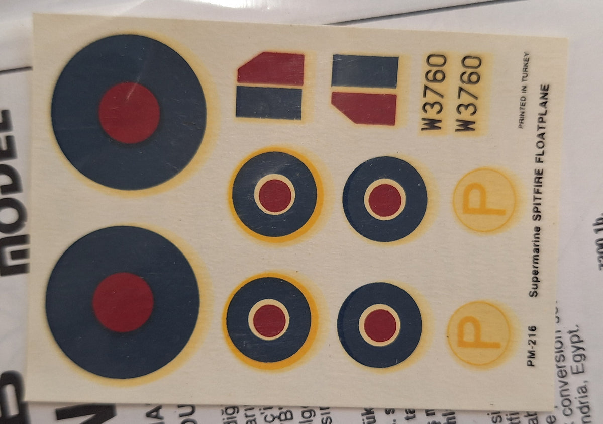 *Aged Decals* PM Model 1:72 Spitfire VB Floatplane (FMS)