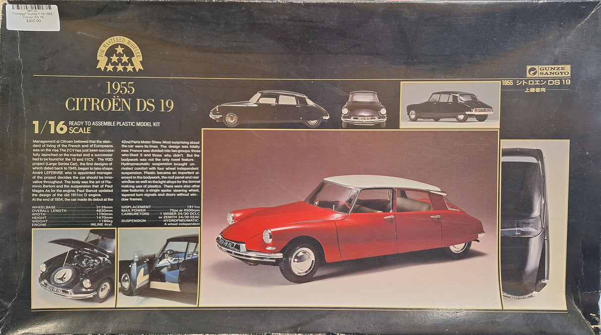 *Vintage* Gunze 1:16 1955 Citroen DS 19