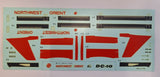 *Aged Decals, Unsealed* Hasegawa 1:200 Northwest Orient DC-10 (FMS)