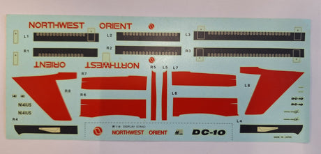 *Aged Decals, Unsealed* Hasegawa 1:200 Northwest Orient DC-10 (FMS)