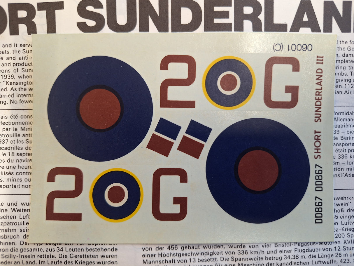 *Pre-Owned, Vintage* Airfix 1:72 Short Sunderland III