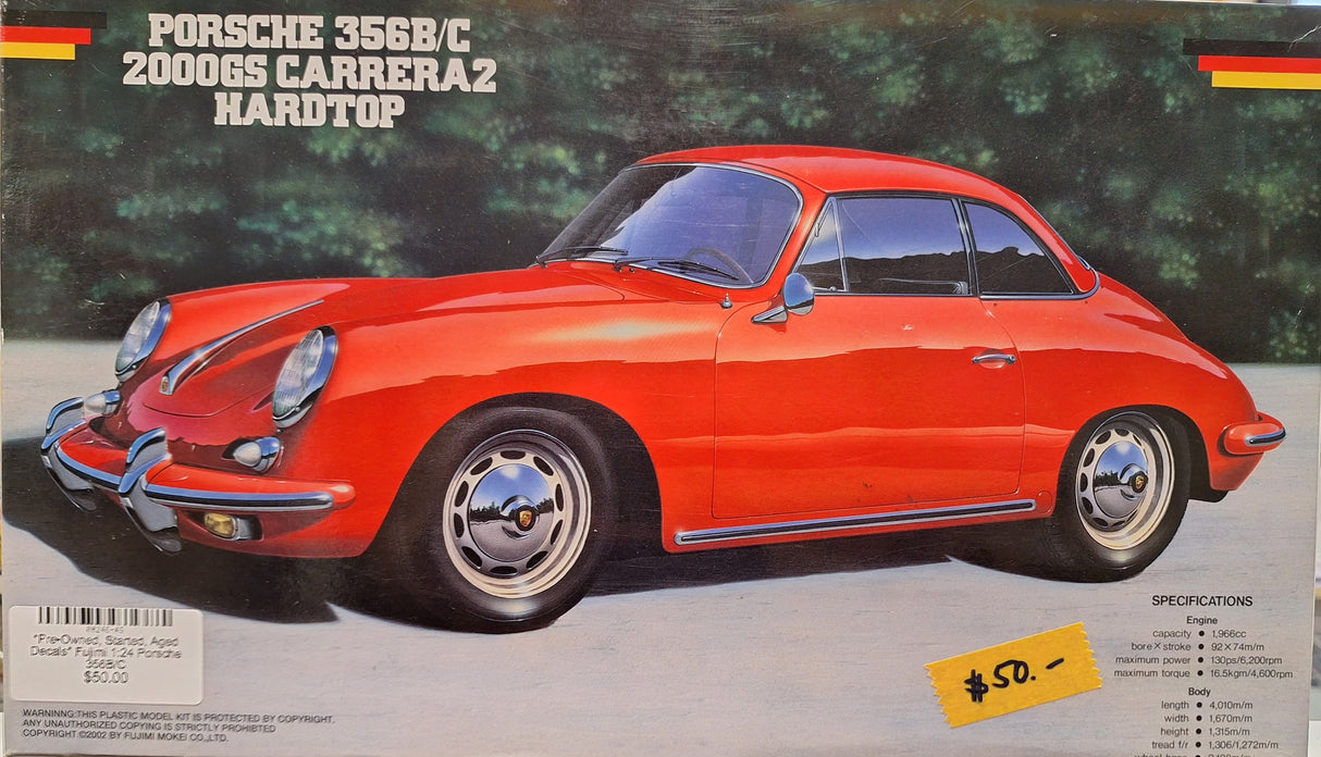 *Pre-Owned, Started, Aged Decals* Fujimi 1:24 Porsche 356B/C