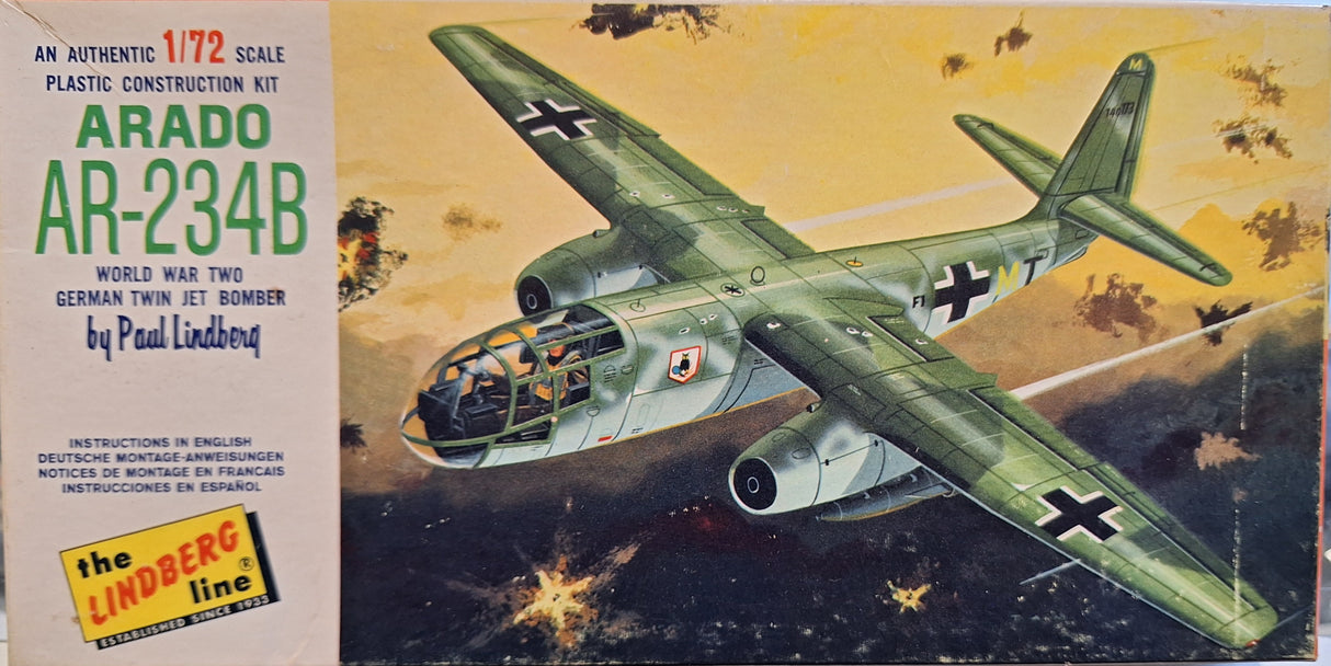 *Unsealed, Vintage* Lindberg 1:72 Arado AR-234B (FMS)