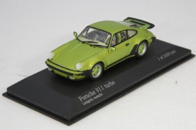 "Pre owned" Minichamps 1:43 Porsche 911 930 Turbo Light Green Metallic