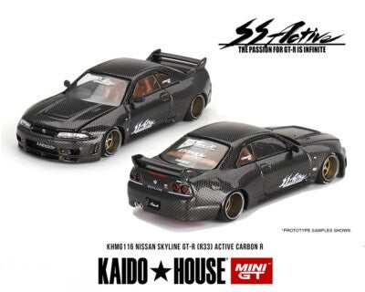 MiniGT 1:64 Nissan Skyline GT-R (R33) Active Carbon R V2