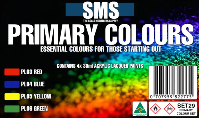 SMS #SET29 Air Brush Primary Colour Set