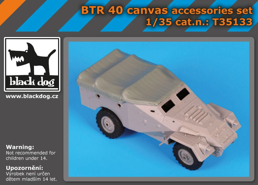 Black Dog 1:35 BTR 40 Canvas Accessories Kit