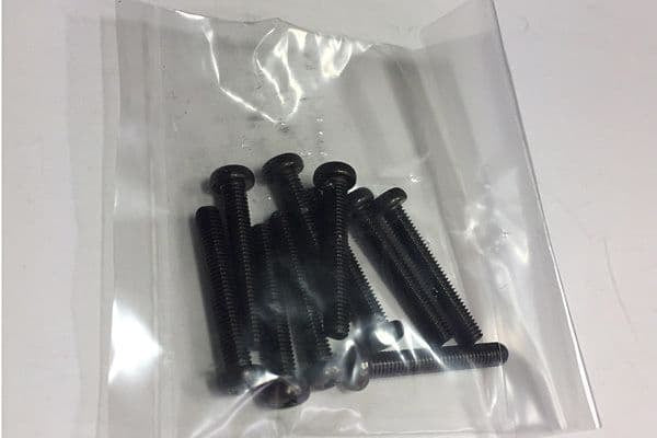 Tamiya 3X20mm Screws Black (10)