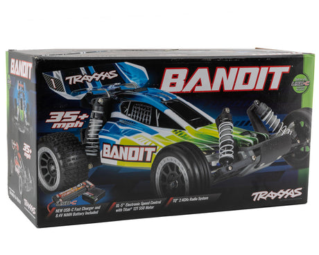 Traxxas 24054-8  Bandit  2WD RTR Buggy Green w/USB-C Charger
