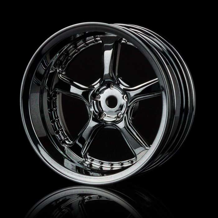 MST 1/10 Silver Black Kairos Wheel (+8)