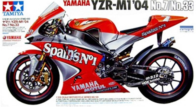 Tamiya 1:12 2004 Yamaha YZR-M1 No. 7/No. 33