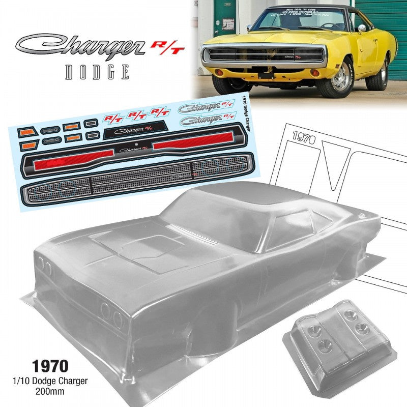 Team C 1:10 1970 Dodge Charger Clear Body