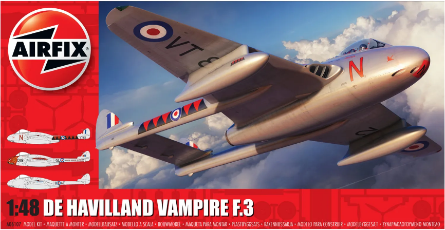 Airfix 1:48 De Havilland Vampire F.3