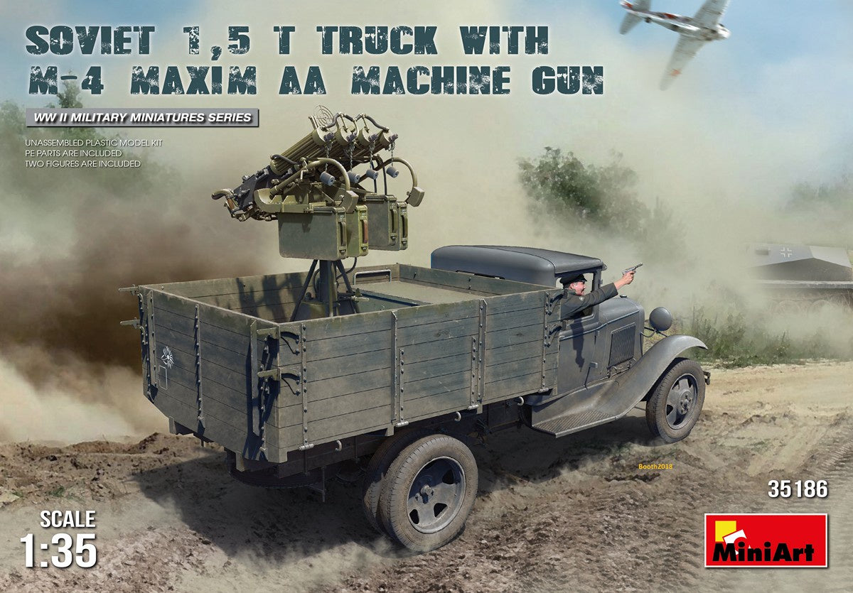 Miniart 1:35 Soviet 1.5t Truck w/M-4 Maxim AA Machine Gun (LW)