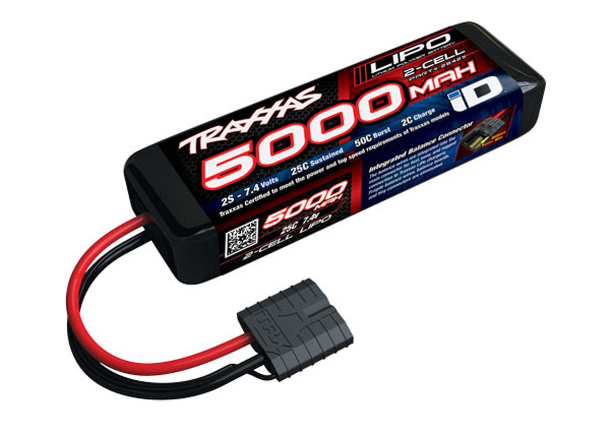 Traxxas 5000mah 7.4v 2 Cell 25c Lipo Battery ID Plug