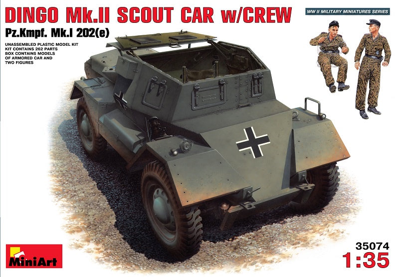 Miniart 1:35 Dingo Mk.2 Scout Car (Pz.Kmpf. Mk1 202e) w/ crew