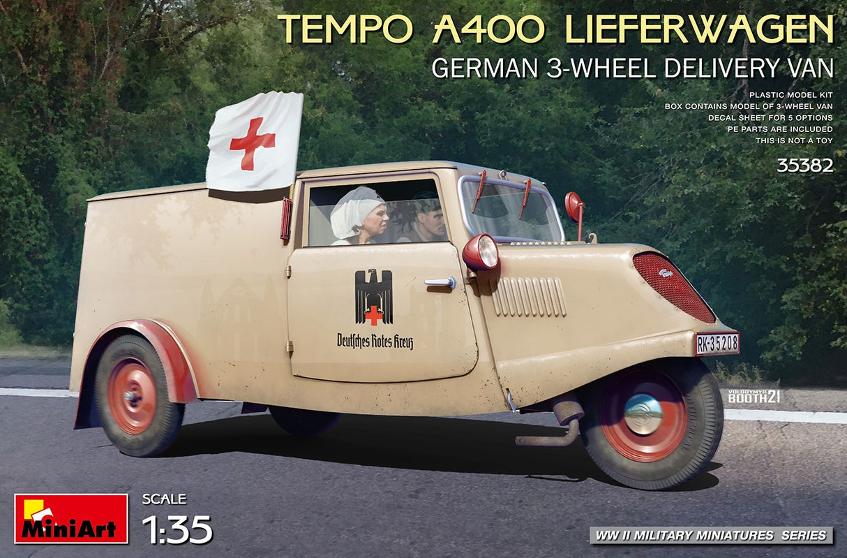 Miniart 1:35 Tempo A400 Lieferwagen German 3 Wheeler