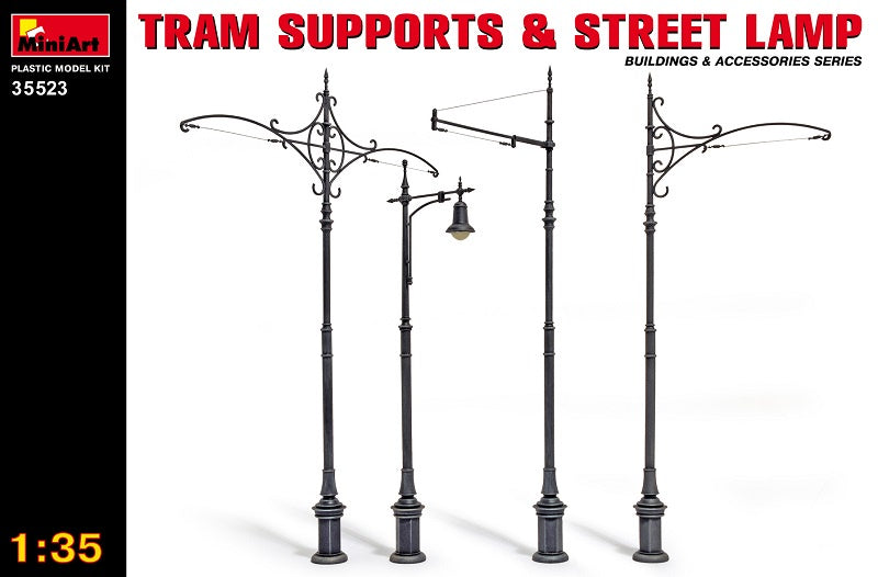 Miniart 1:35 Tram Supports & Street Lamp