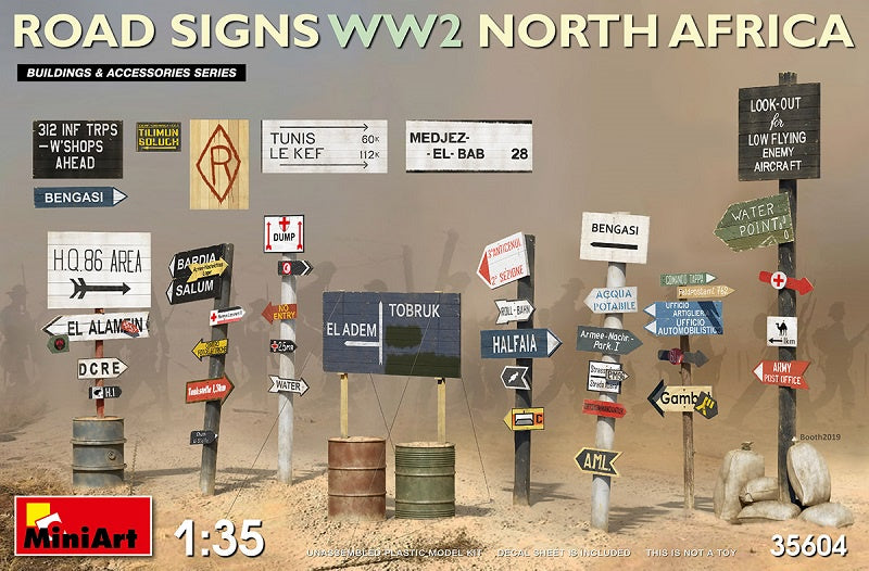 Miniart 1:35 Road Signs WW2 North Africa