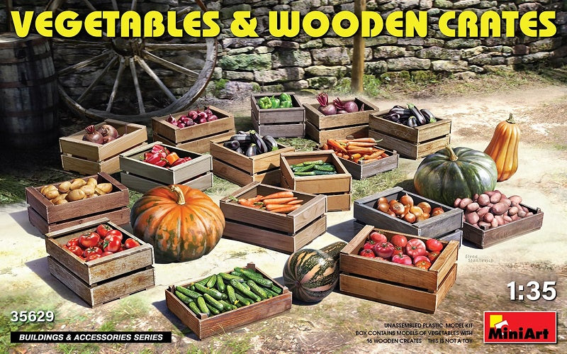 Miniart 1:35 Vegetables & Wooden Crates