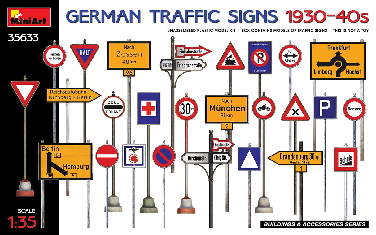 Miniart 1:35 German Traffic Signs 1930 - 1940s
