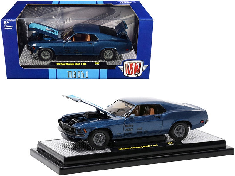 M2 1:24 1970 Mustang MAch 1 428 Dark Blue