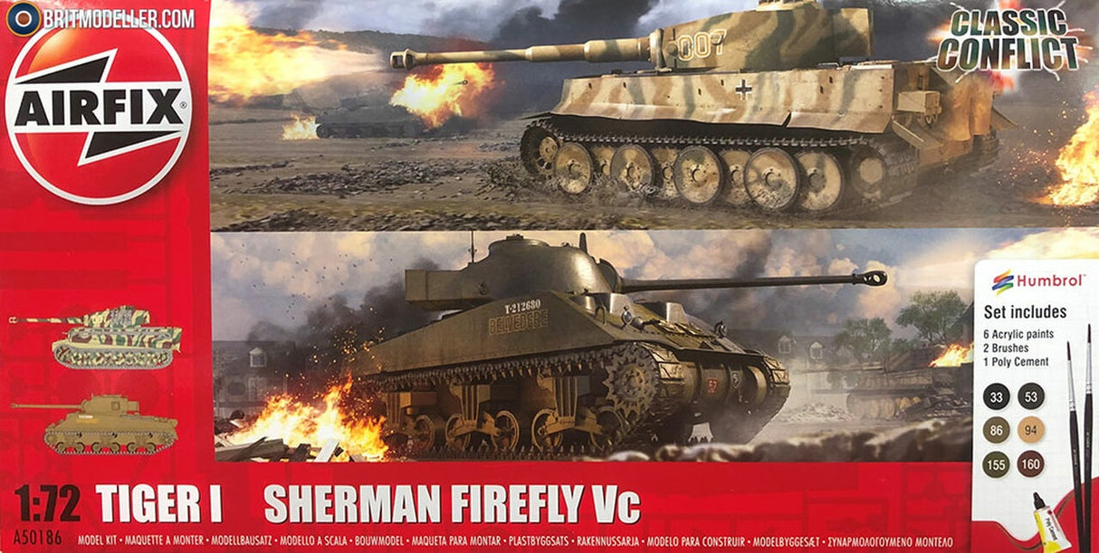 Airfix 1:72 Tiger I vs Sherman Firefly Vc Gift Set