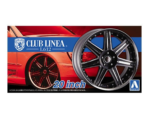 Aoshima 1:24 Club Linea L612 Rim/Tyre Set 20"