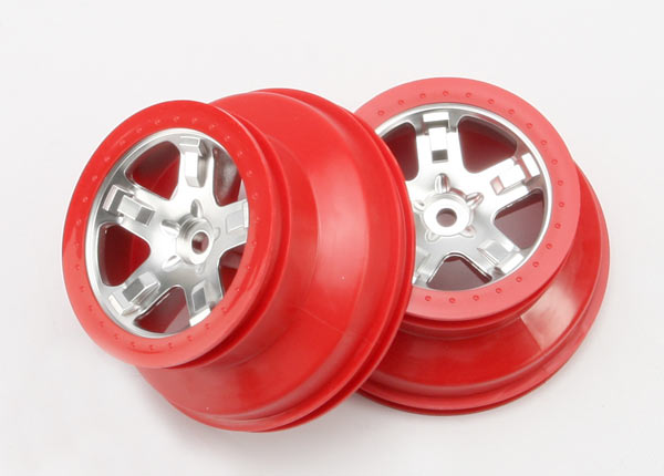 Traxxas SCT Satin Chrome Red Beadlock St