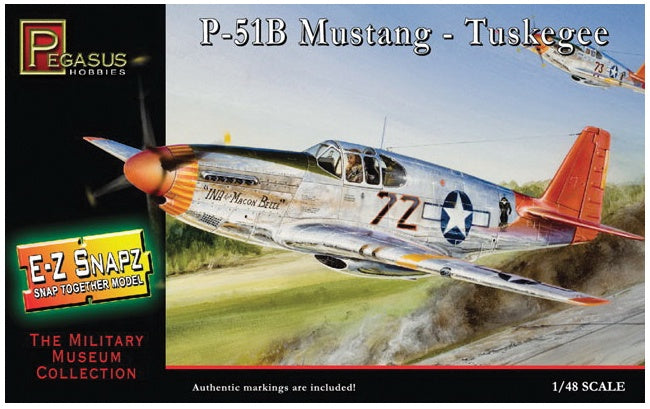 Pegasus 1:48 E-Z Snapz P-51B Mustang Tuskegee