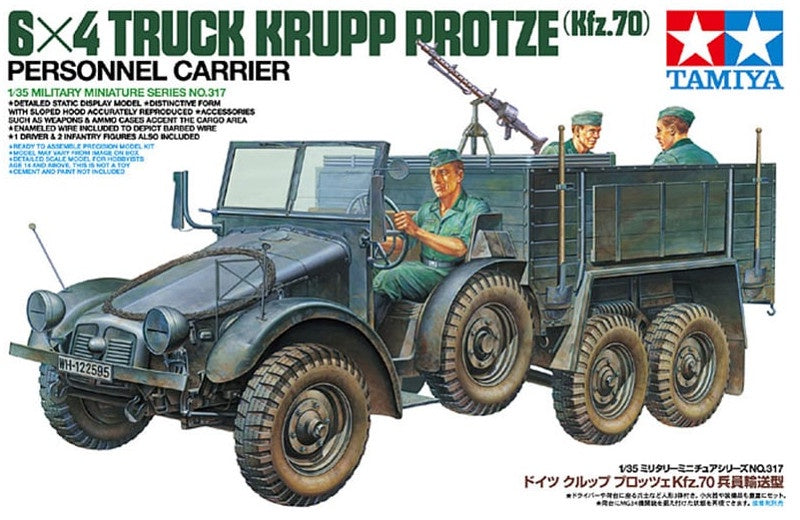 Tamiya 1:35 Krupp Protze 6X4 Truck Kfz.70