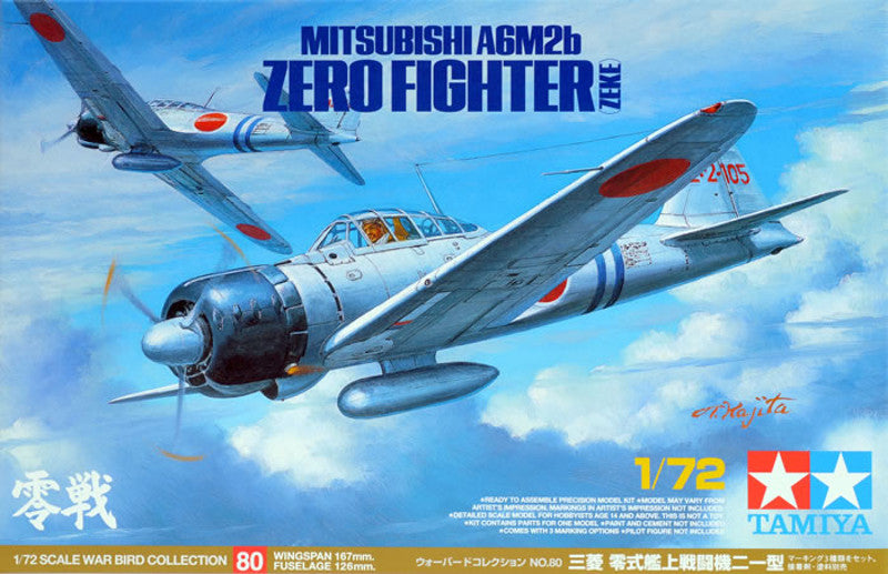 Tamiya 1:72 Mitsubishi Zero A6M2b