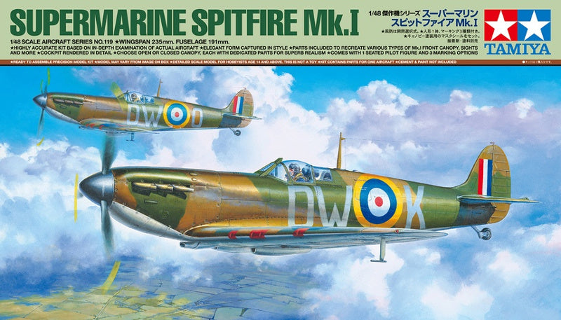 Tamiya 1:48 Supermarine Spitfire MK.1