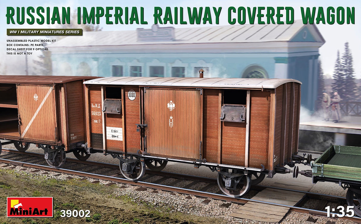 MINIART 1/35 RUSSIAN IMPERIAL RAIL COVERED WAGON