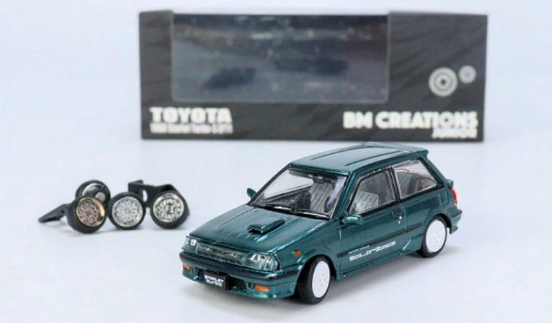 BMC 1:64 1988 Toyota Starlet Turbo S (EP71) Green