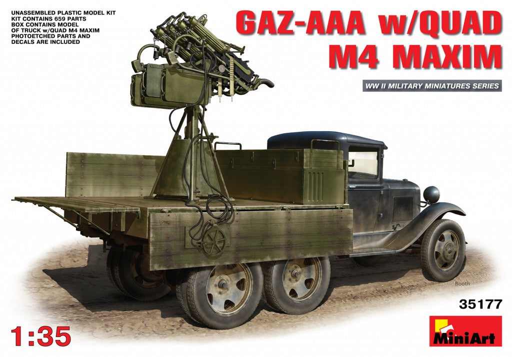 Miniart 1:35 GAZ-AAA w/Quad M4 Maxim Machine Guns