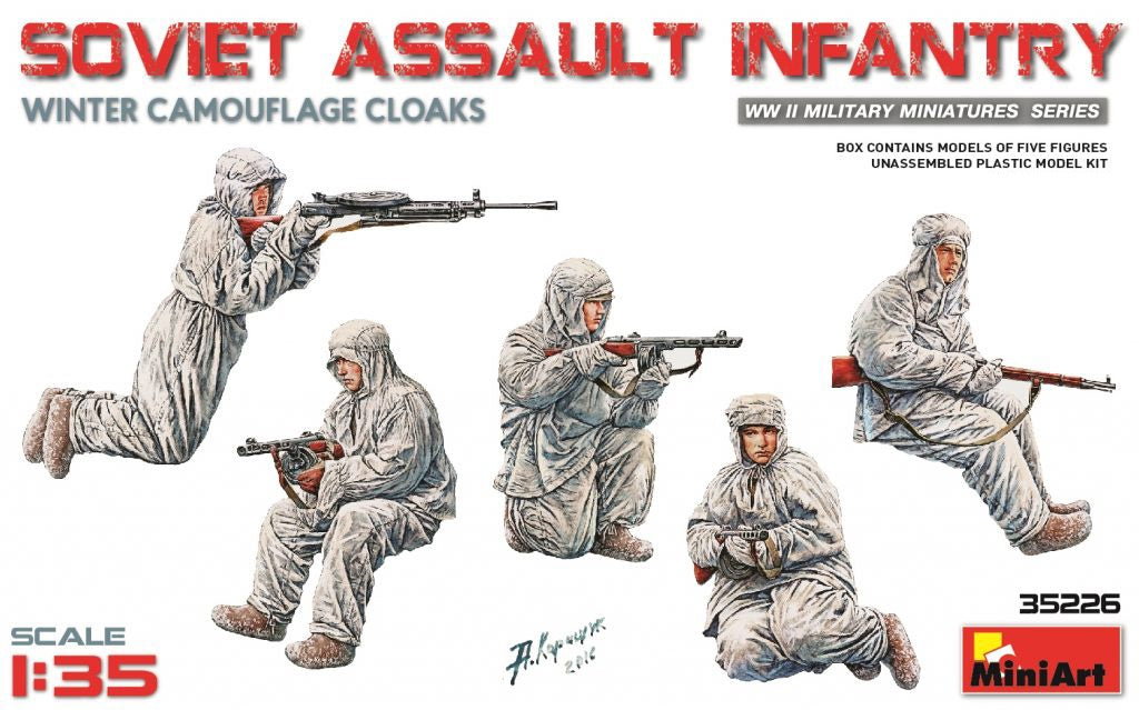 Miniart 1:35 Soviet Assault Infantry w/Camo Cloaks