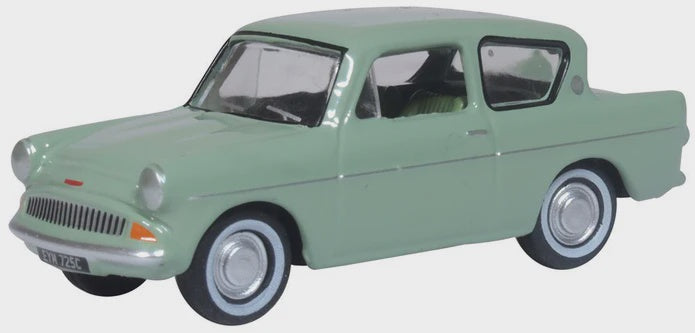 Oxford 1:76 Ford Anglia Spruce Green