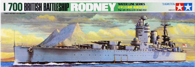 Tamiya 1:700 Rodney Battleship