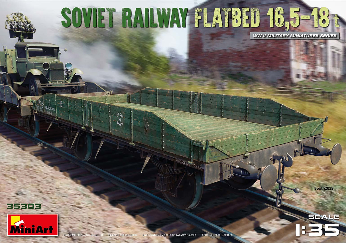 Miniart 1:35 Soviet Railway Flatbed 16.5-18t