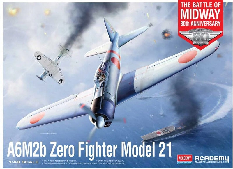 Academy 1:48 A6M2b Zero Model 21 80th Ann. Midway