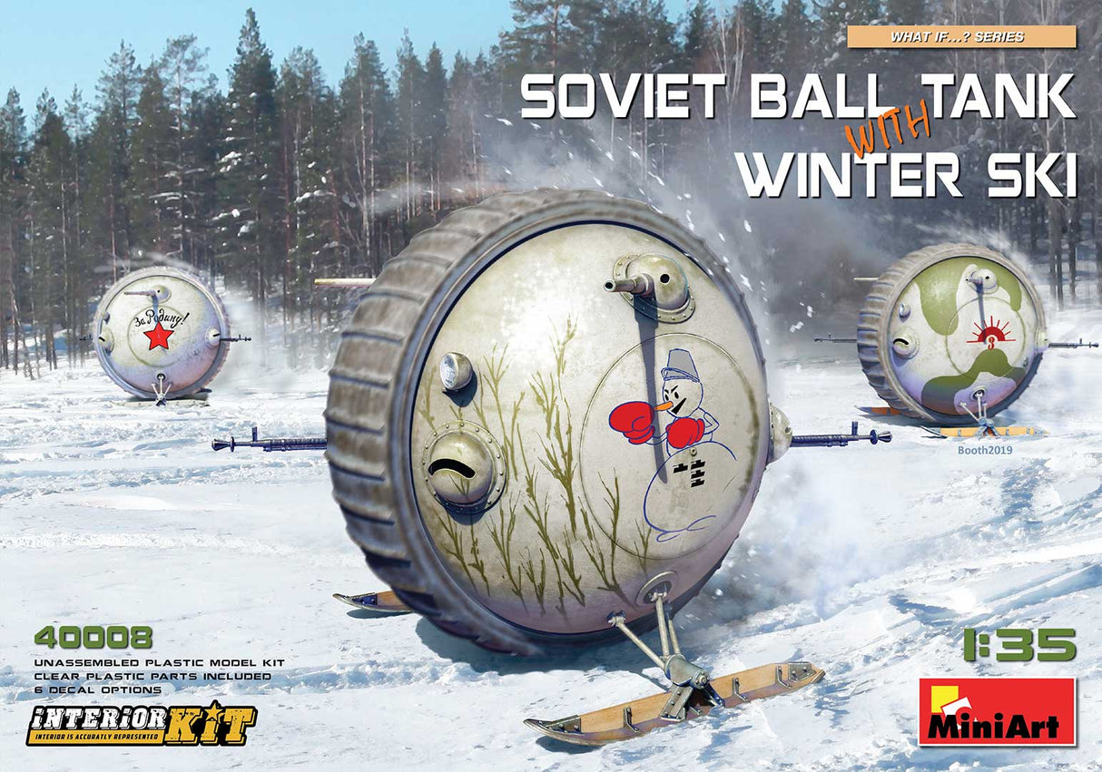 Miniart 1:35 Soviet Ball Tank w/Winter Ski Interior Kit